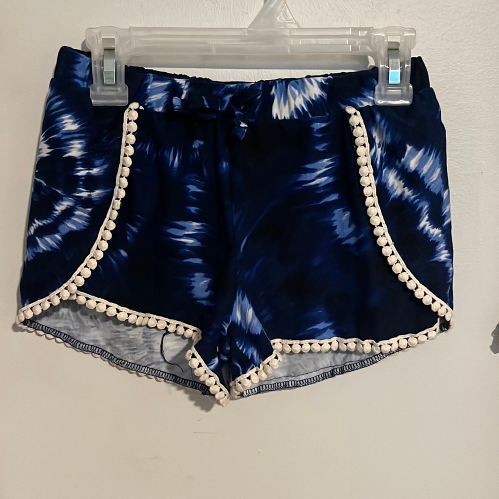 1st Kiss girls blue tie dye shorts